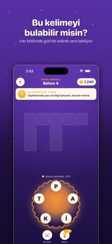 Wordable: Turkish Word Puzzle screenshot 1