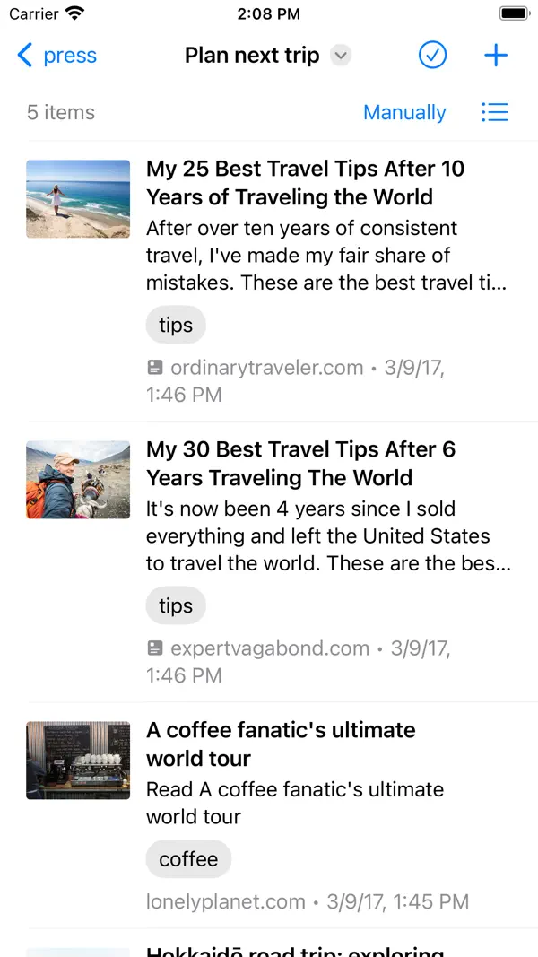 Raindrop.io Screenshot 1