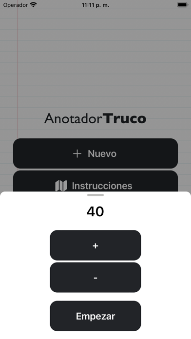 Anotador: Truco Screenshot