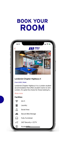 PFEC Student Accommodation screenshot