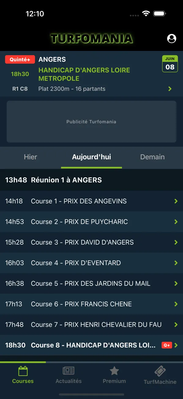 Screenshot #1 pour Turfomania - Turf et pronostic