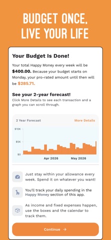 The Happy Giraffe Budget App screenshot