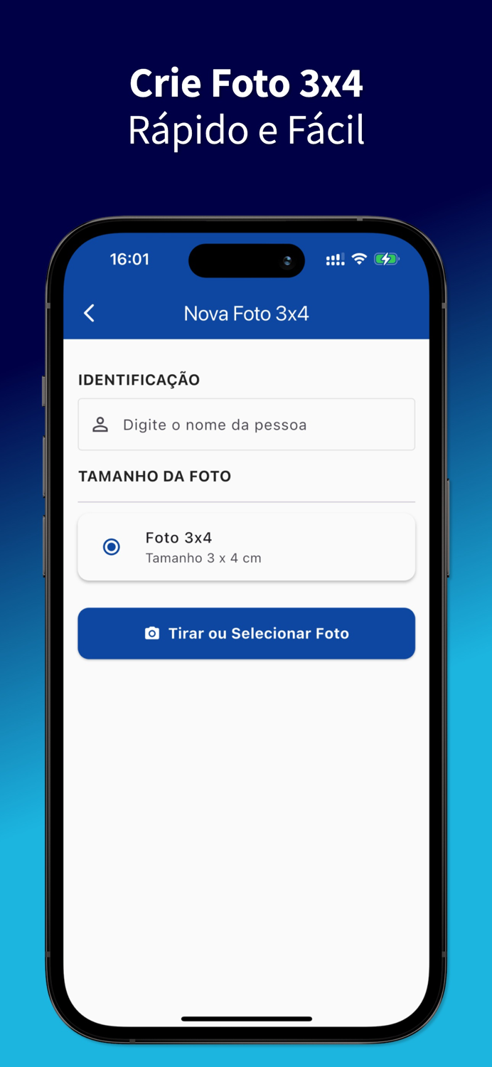 Foto 3x4 para Documento