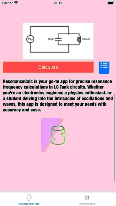 ResonanceCalc Screenshot