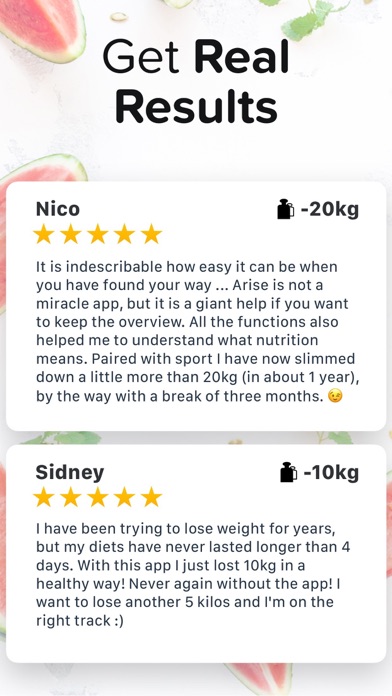 Arise: Food & Calorie Counter Screenshot