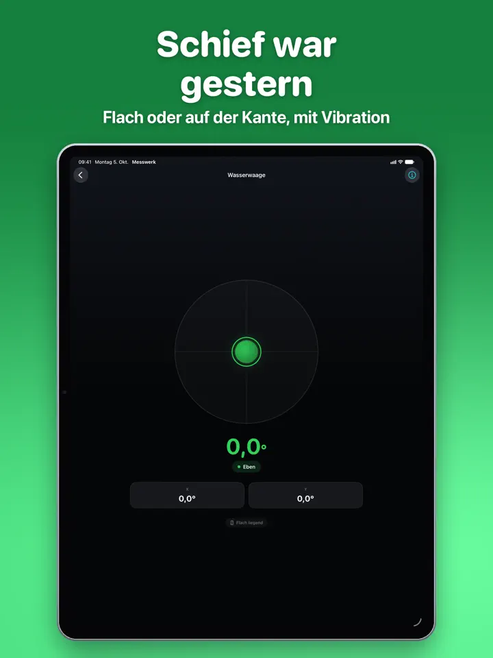 Messwerk auf dem iPad, Bildschirmfoto 5