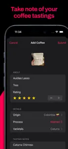 Coffee Notes by Fecapp screenshot #2 for iPhone