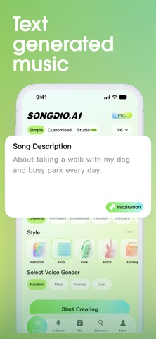 Songdio - AI Songs & Covers iPhone screenshot 2