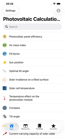 Photovoltaic Calculations iPhone screenshot