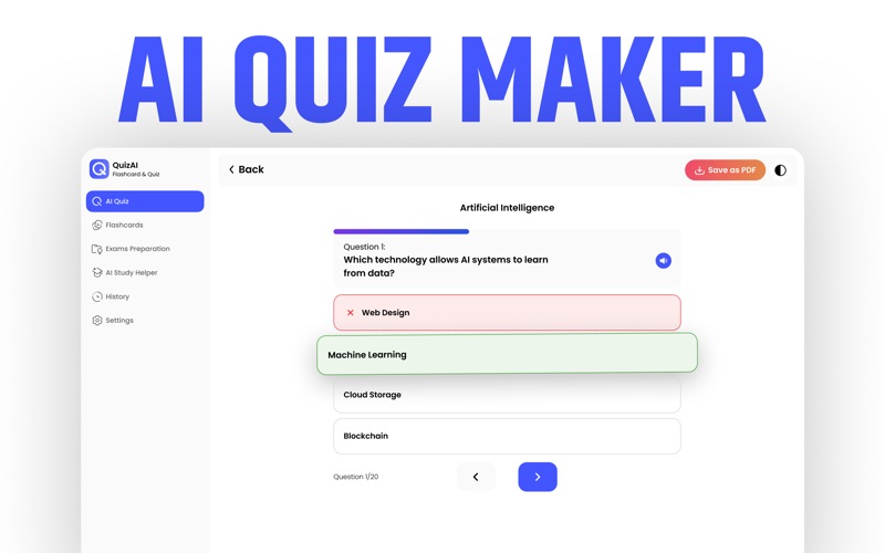 Quiz Maker: AI Flashcards iPhone screenshot