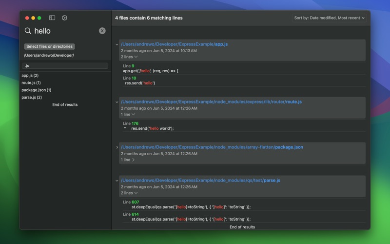 App screenshot