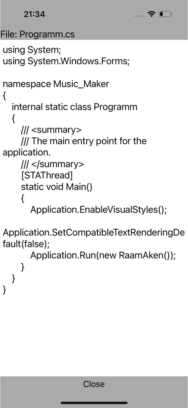 #3. Program Codes (iOS) Göre: Janek Soomets