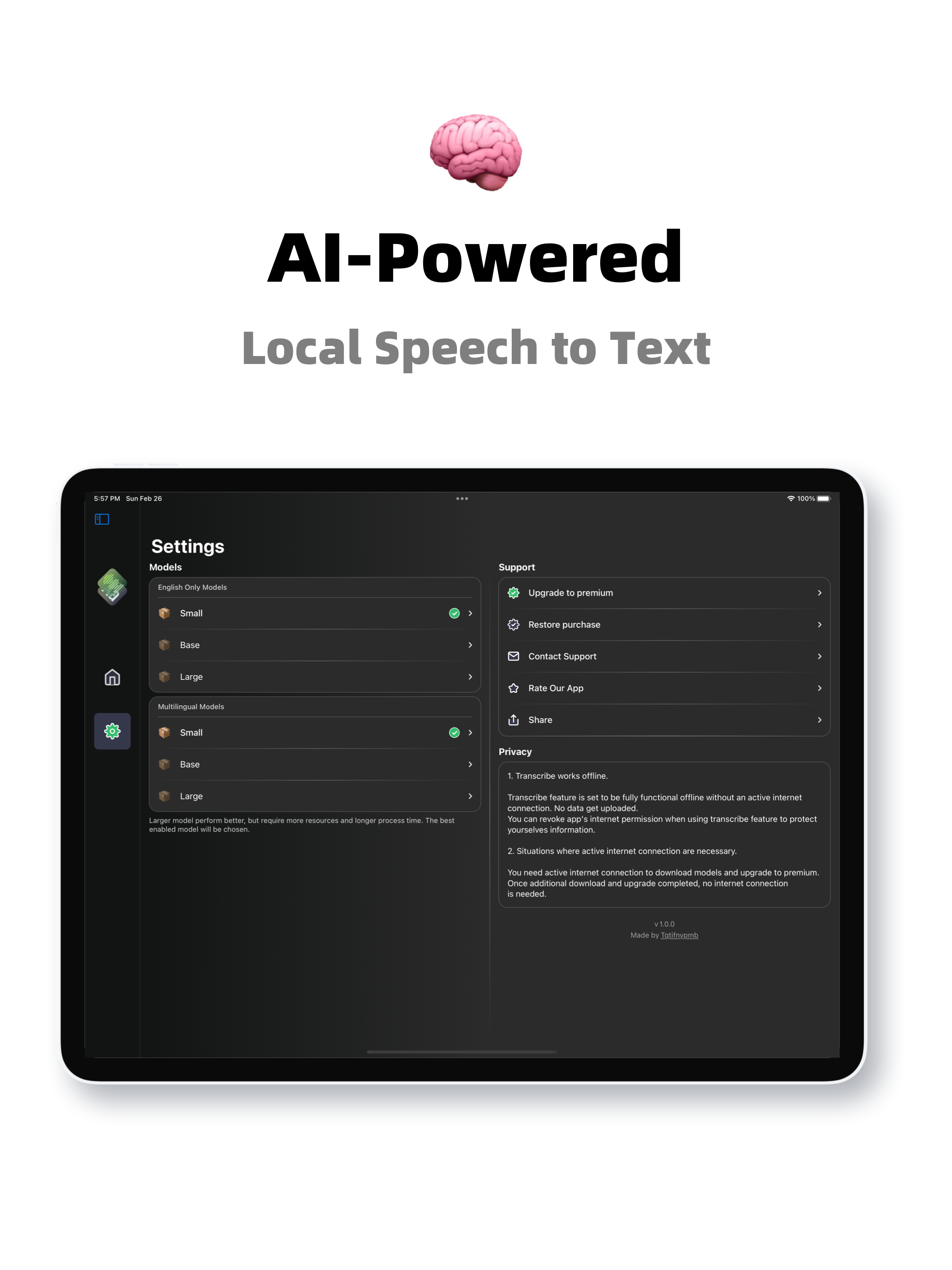AI Transcription：Local Whisper