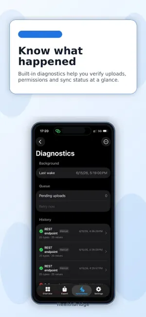 HealthBridge Exporter screenshot 2
