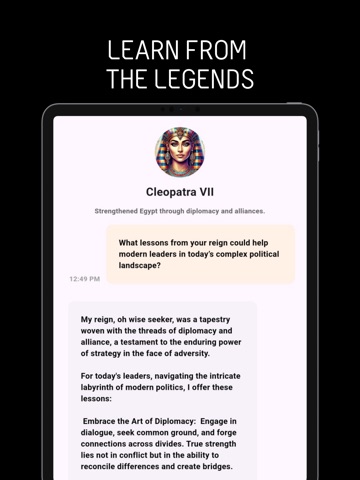 Timeless AI : Chat, Play iPad screenshot