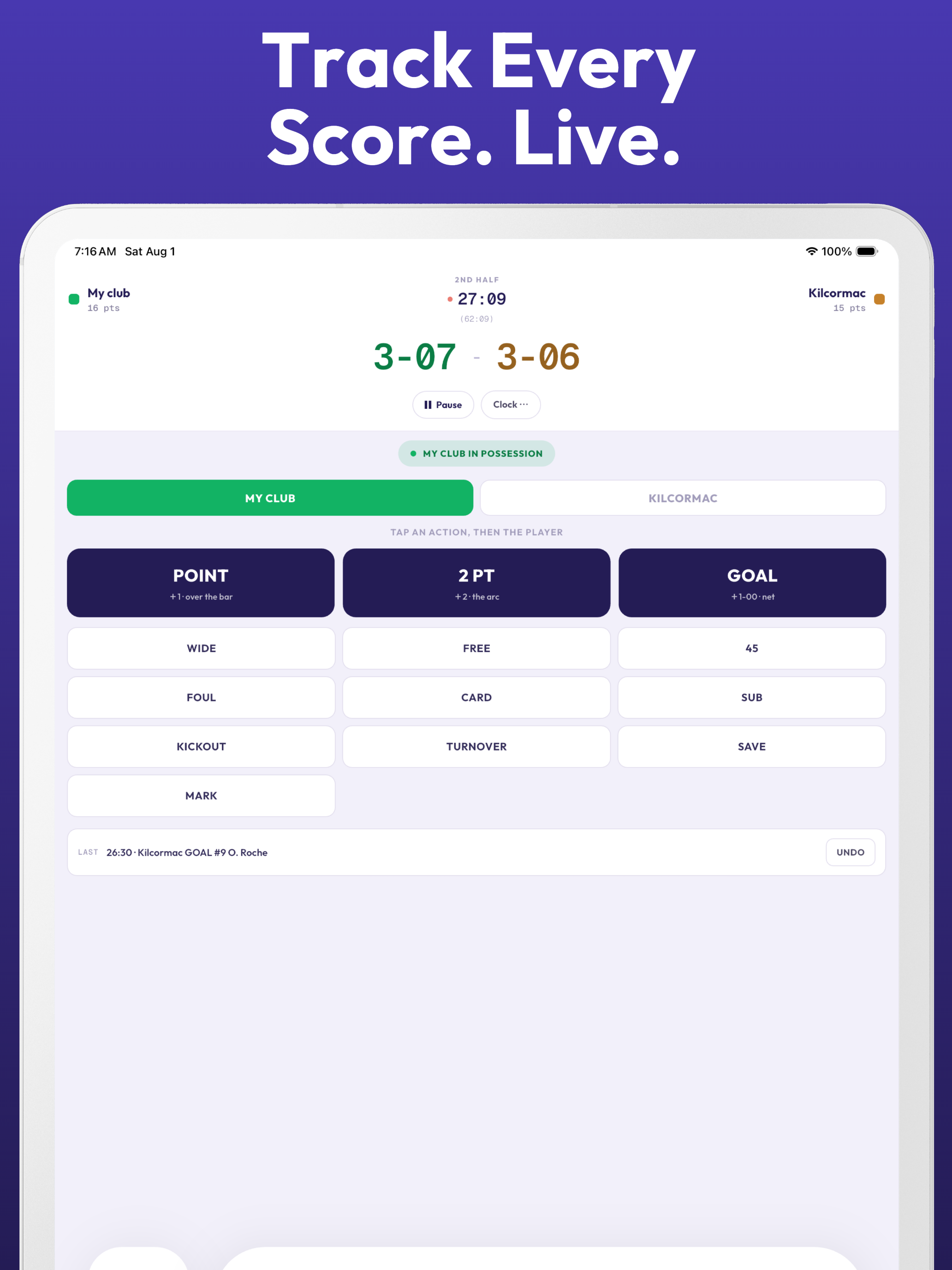 Gaelic Tracker - Scora screenshot 9