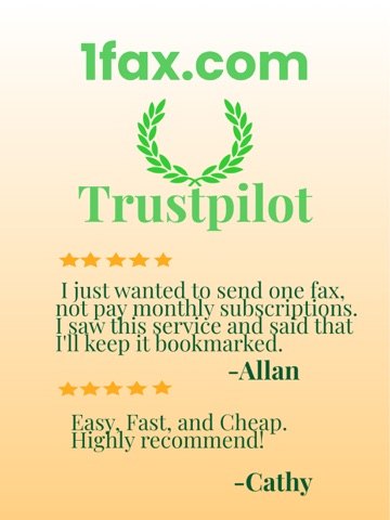 1Fax - No Subscription Fax iPad screenshot