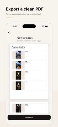 Before After Timeline iPhone screenshot