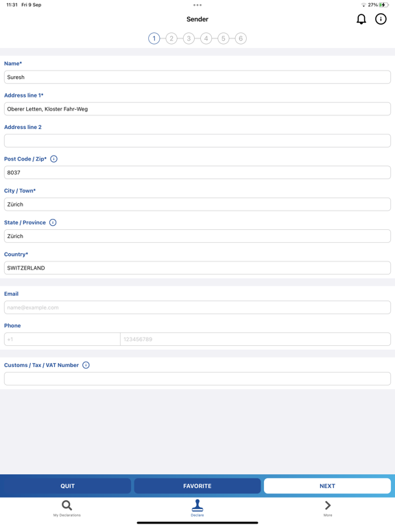 Screenshot #5 pour EAD Customs Declarations