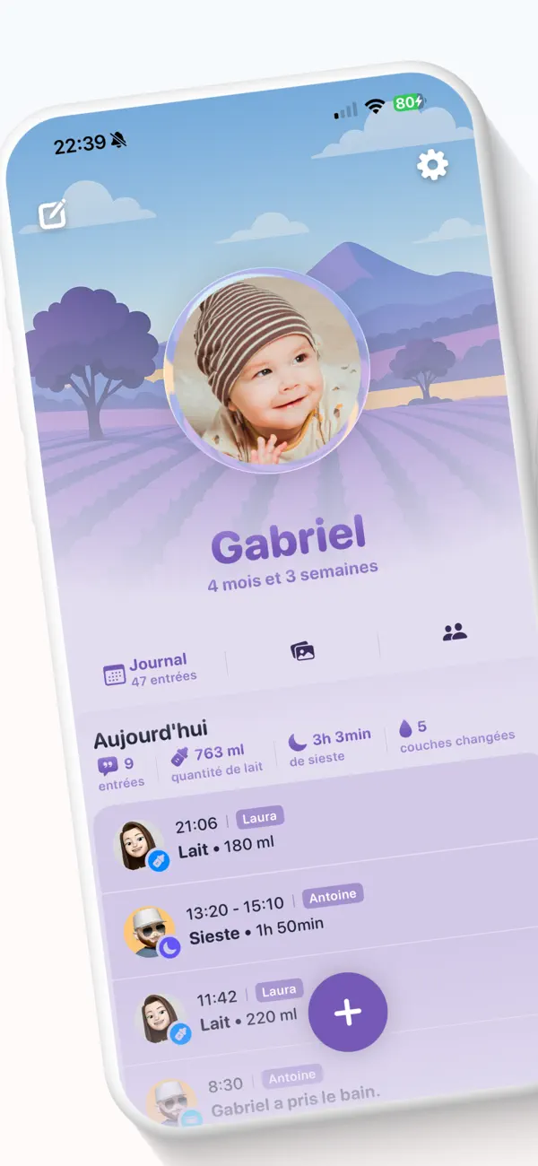 Screenshot #1 pour Aeris - Le journal de bébé