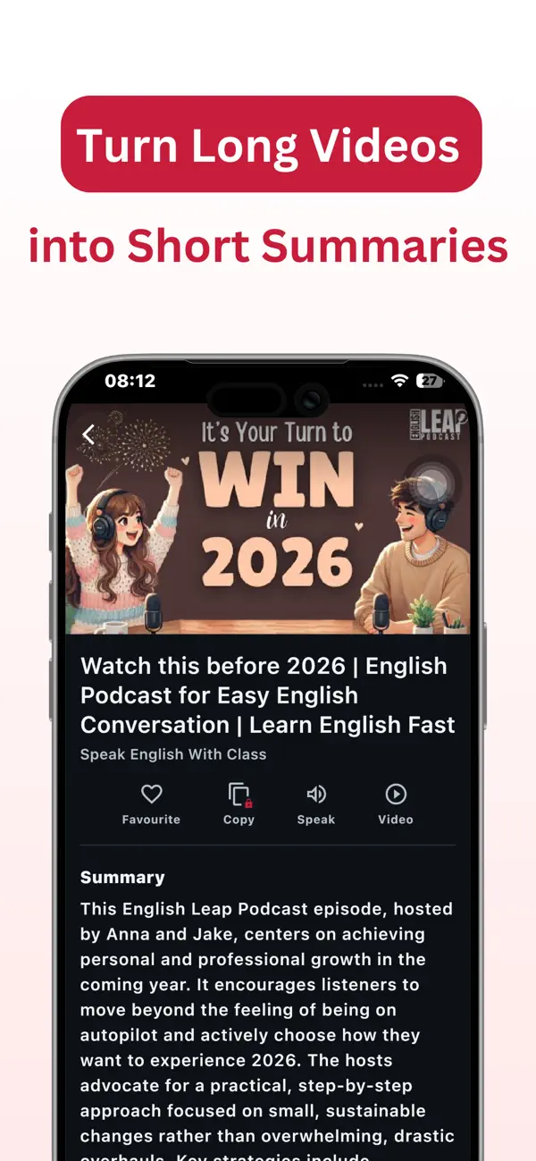 Screenshot #1 pour VidBrief: YouTube AI Summary