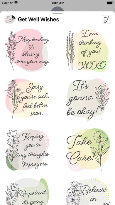 Lovely Get Well Wishes Screenshot