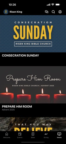 Risen King Bible Church iPhone screenshot