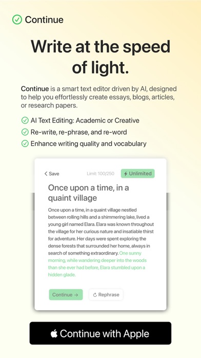 Continue: AI Writer Copilot Screenshot