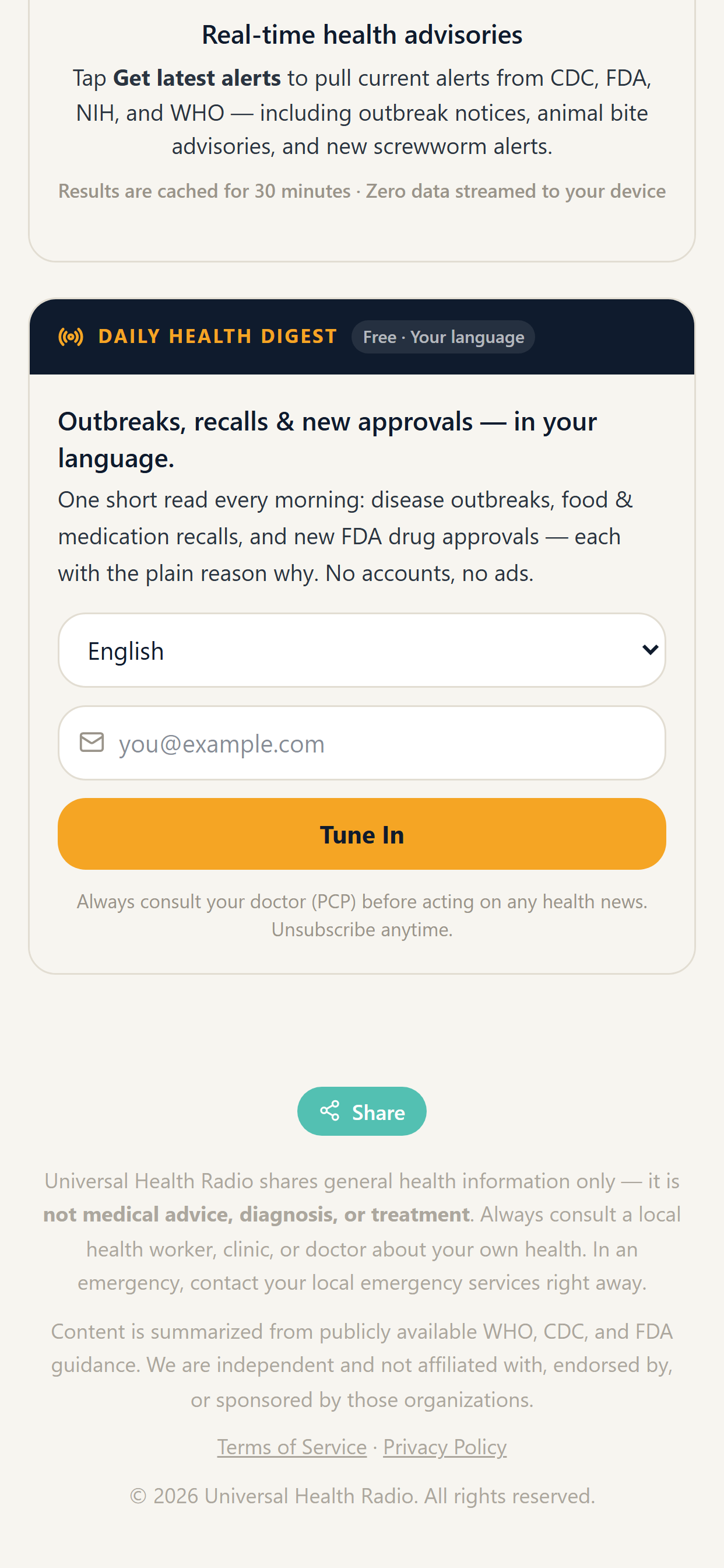 Universal Health Radio screenshot 6
