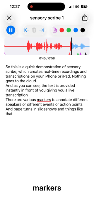 Sensory Scribe Screenshot 8 of 9