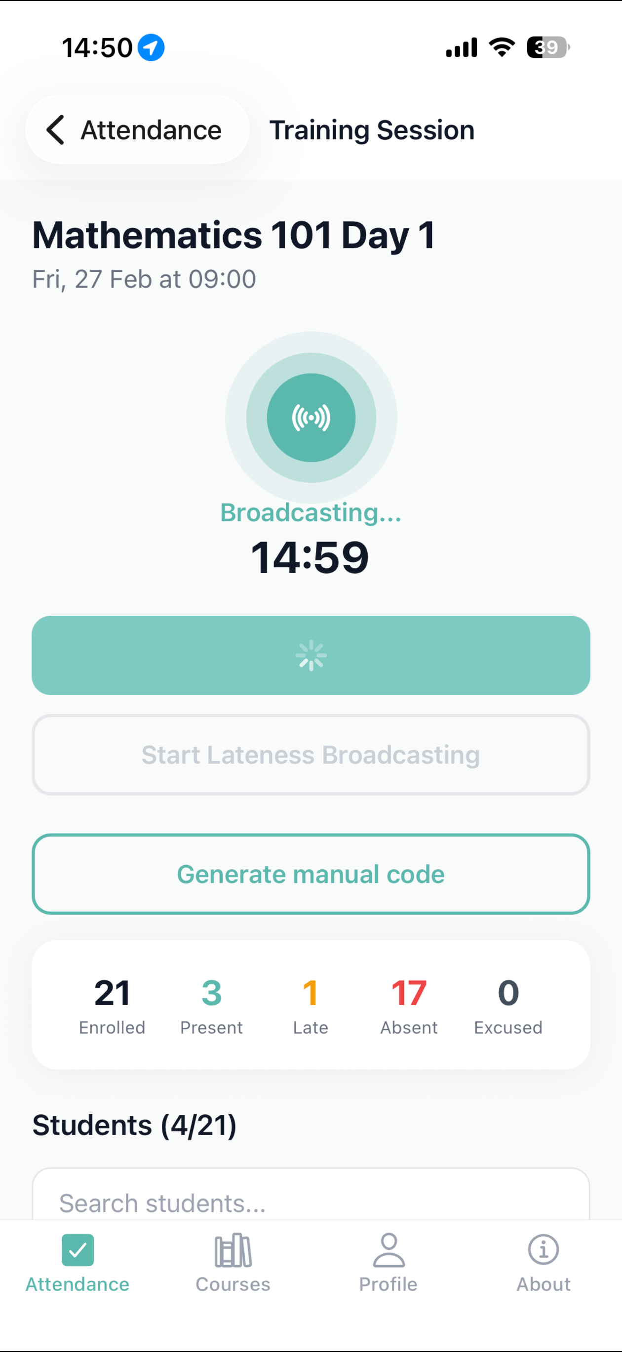 Attendance Radar