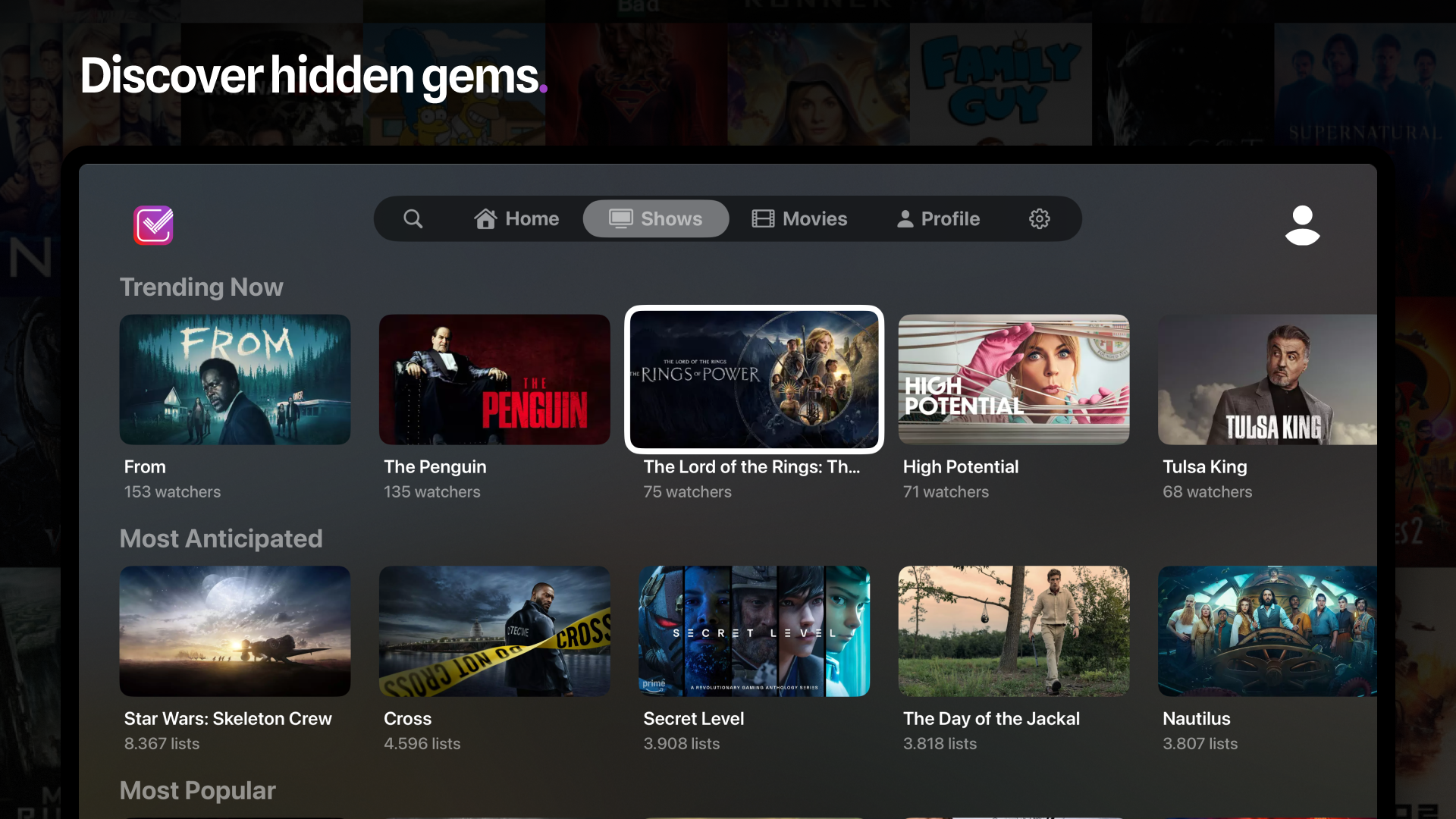trakt.TV Shows & Movies