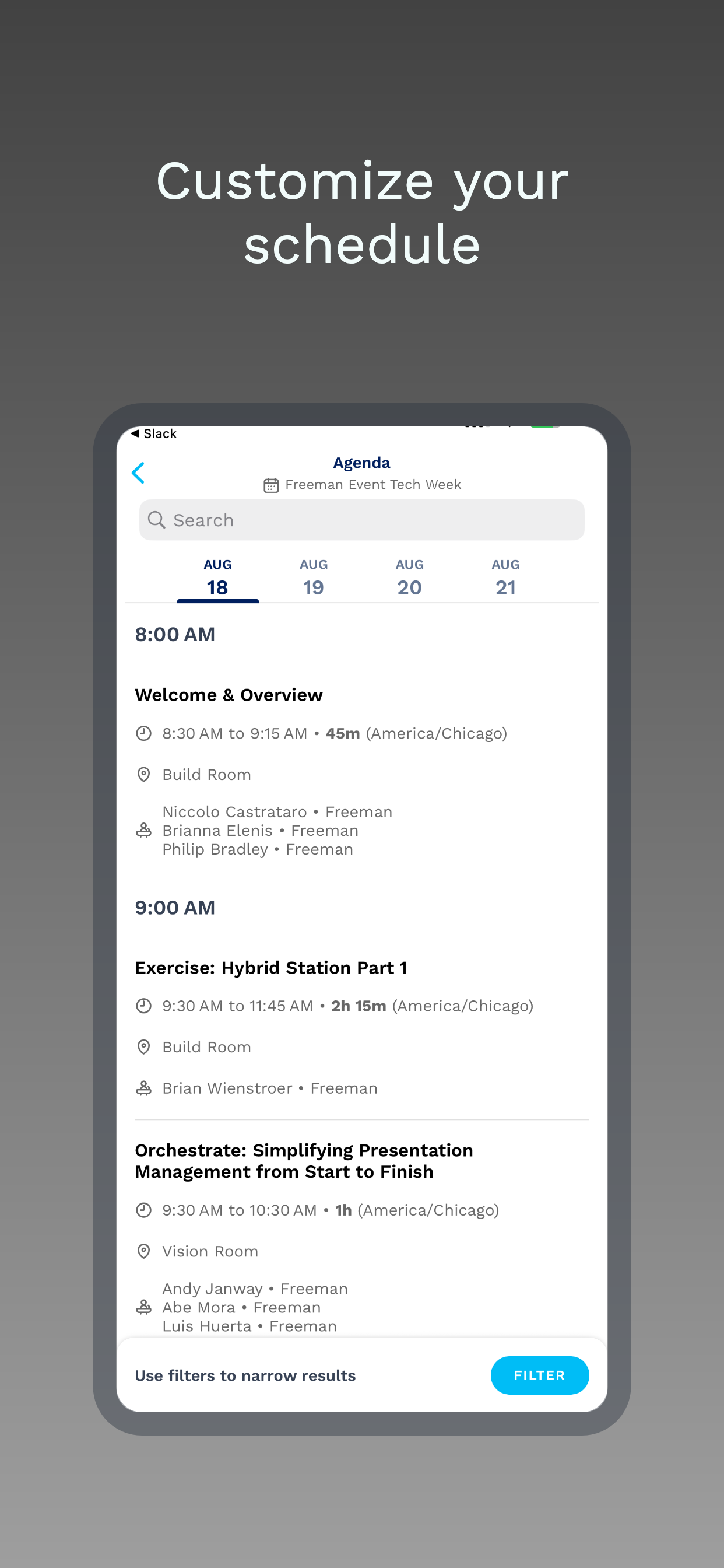 Freeman Events App screenshot 3