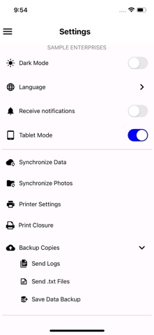 SIM BI App screenshot