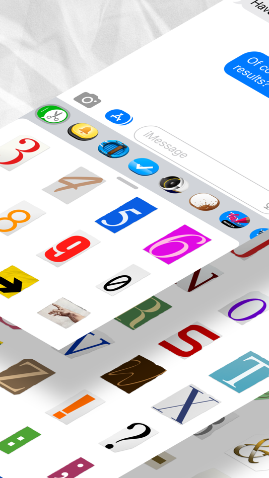 #2. Letter Snippets Stickers (iOS) Podle: FFWD