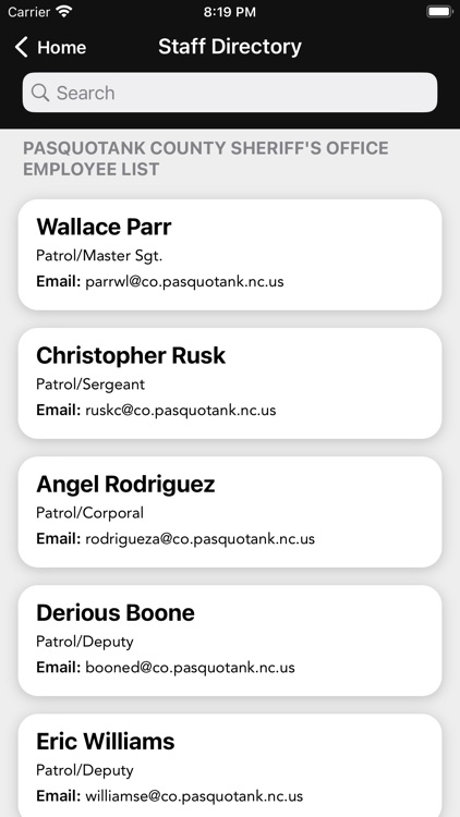 Pasquotank County Sheriff NC