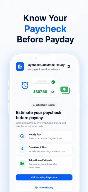 Paycheck Calculator: Hourly screenshot 1