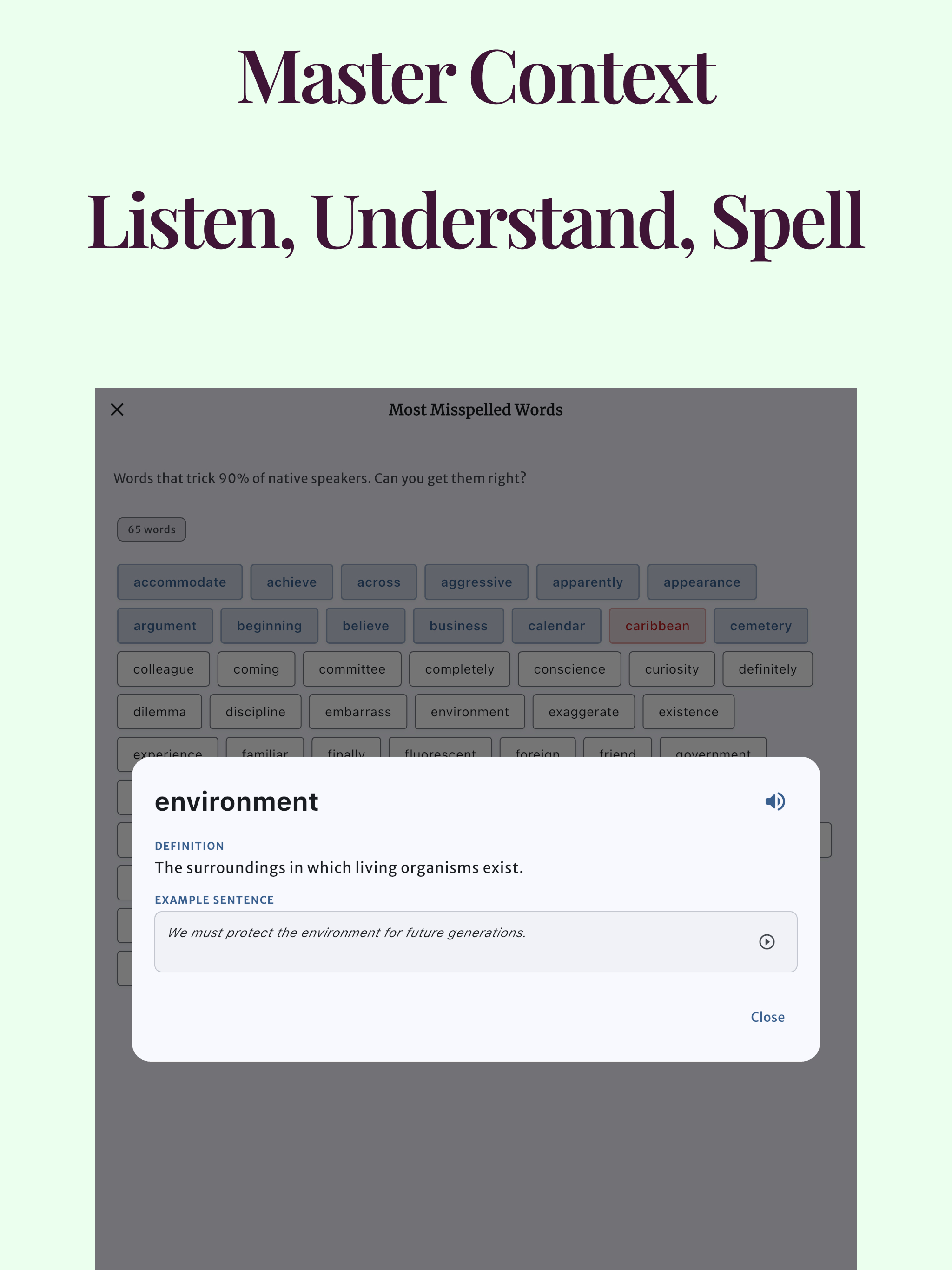 Listen & Spell: Learn English
