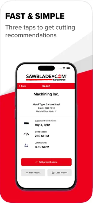 Bandsaw Feed and Speed Calc screenshot 3