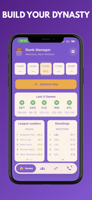 Dunk Manager - Basketball Sim Screenshot 1 of 6