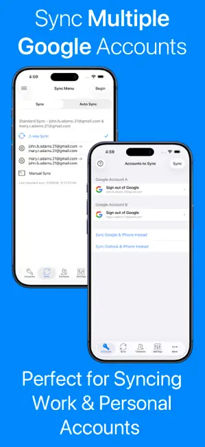 Contacts Sync: Google & More iPhone screenshot 3