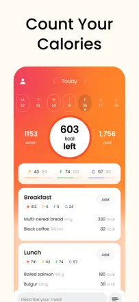 Calorie Counter & Food Tracker: Screenshot 1 von 8