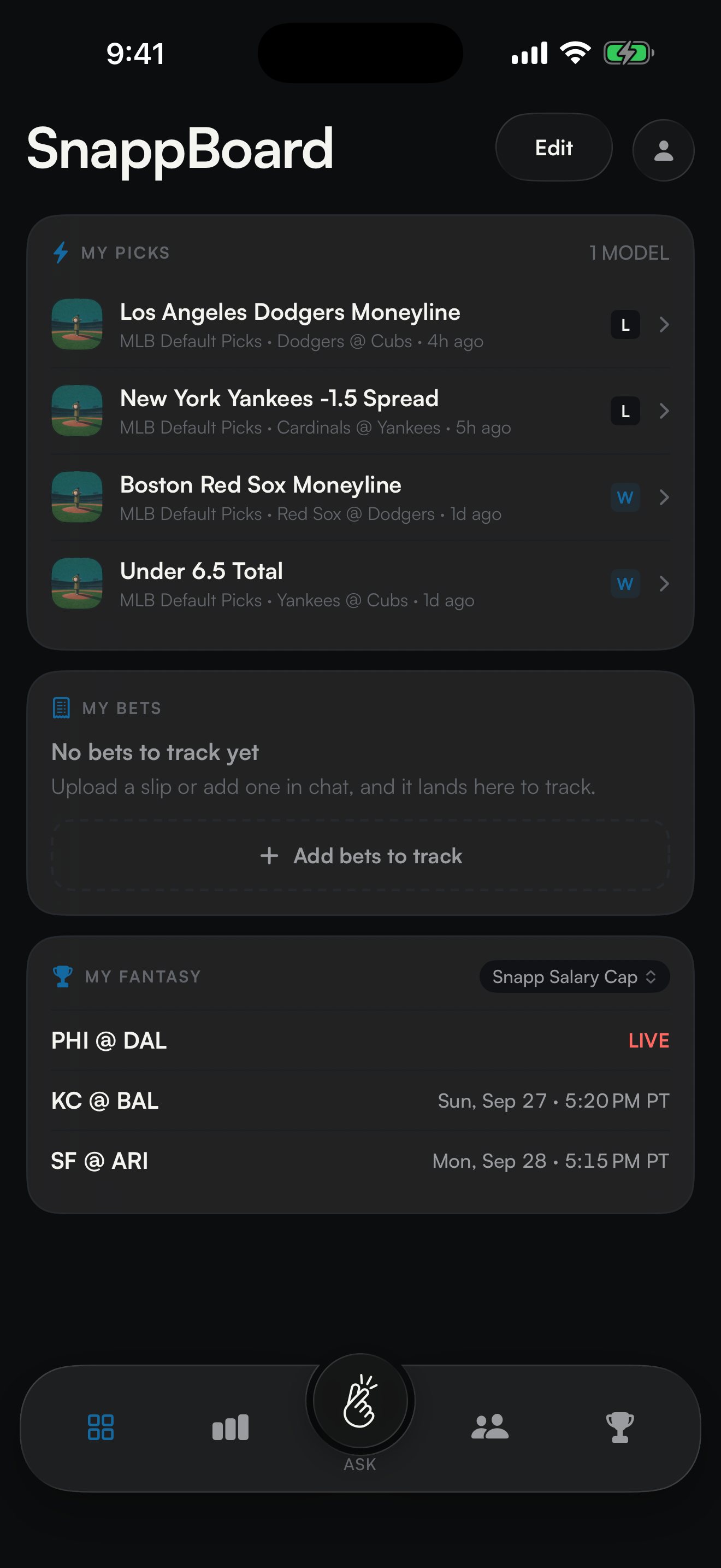 Snapp AI: Live Scores & Picks screenshot 3