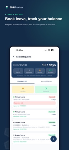 ShiftTracker screenshot
