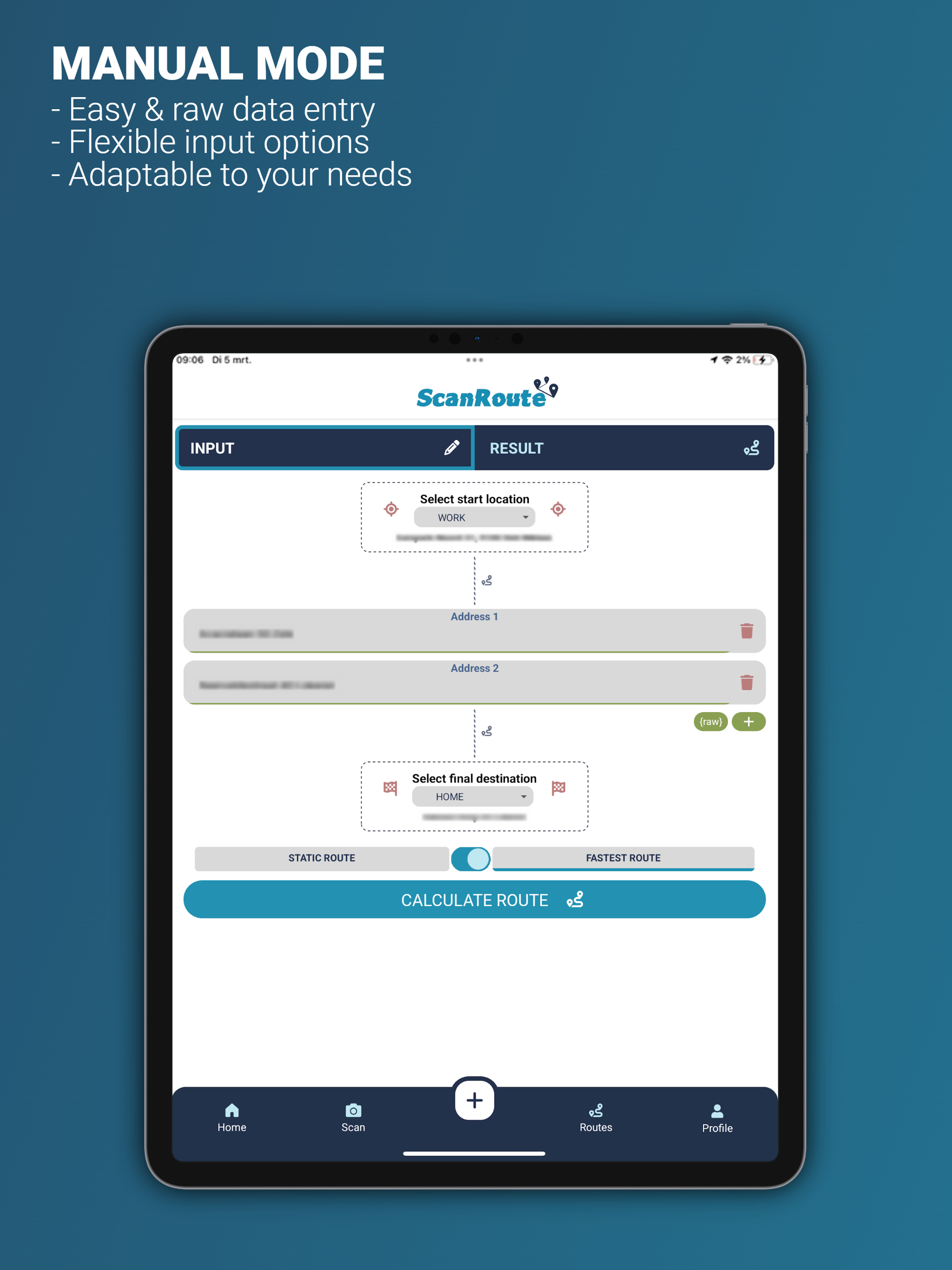 ScanRoute - Plan & Optimize