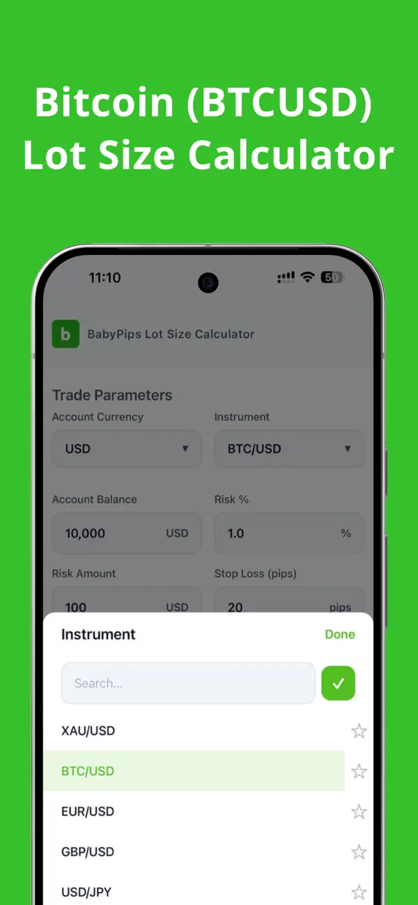 Screenshot #3 pour Babypips Lot Size Calculator