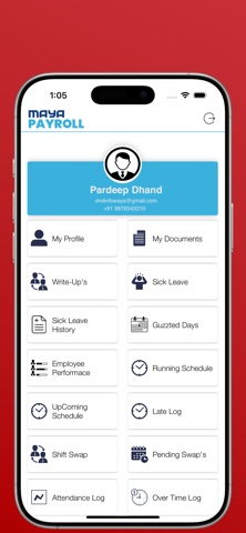 Maya Payroll app iPhone screenshot
