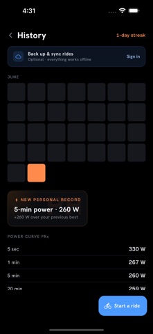 Upshift Cycling iPhone screenshot