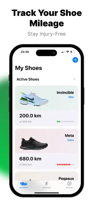 Shoe Tracker: Gear & Mileage screenshot 1