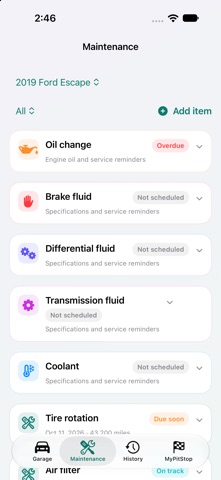 MyPitStop app screenshot 2